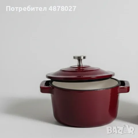 Michelino Мини чугунена тенджера 10 см – компактен съд за сосове и индивидуални порции, снимка 3 - Съдове за готвене - 55516973