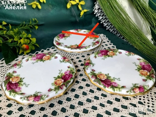 Royal Albert old country rose, снимка 9 - Чаши - 54572540