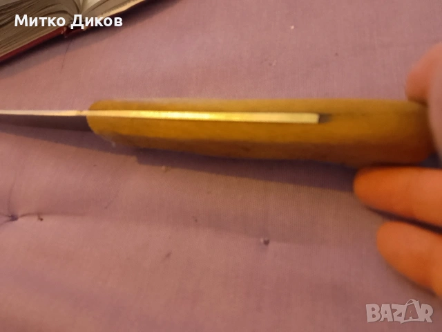 Нож Велико Търново кухненски от соца стомана на Солинген 298х157 мм острие, снимка 2 - Прибори за хранене, готвене и сервиране - 54268503