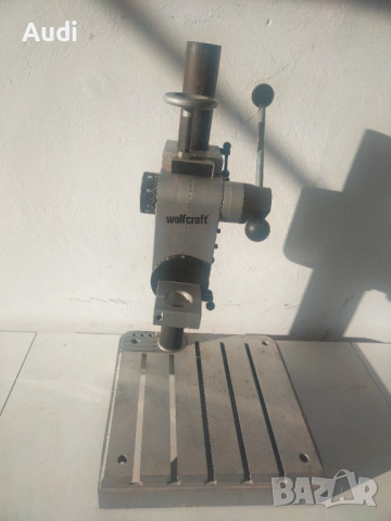 WOLFCRAFT голяма професионална алуминиева фрезова стойка за бормашина Работен ход 60mm, снимка 15 - Бормашини - 54333505