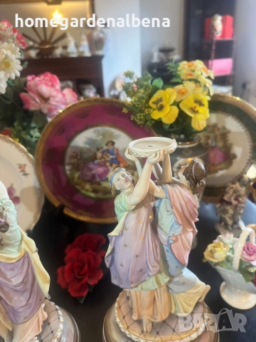 Порцеланова фигурална група „Two Graces" · Vion & Baury · France · Circa 1820 — рядка антика, снимка 2 - Антикварни и старинни предмети - 54062117