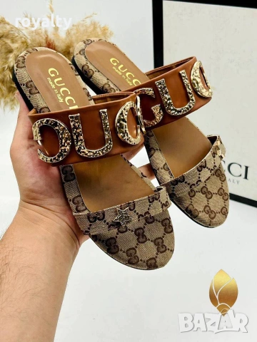 Gucci Нови Луксозни Дамски Чехли Различни Цветове , снимка 6 - Чехли - 55152575