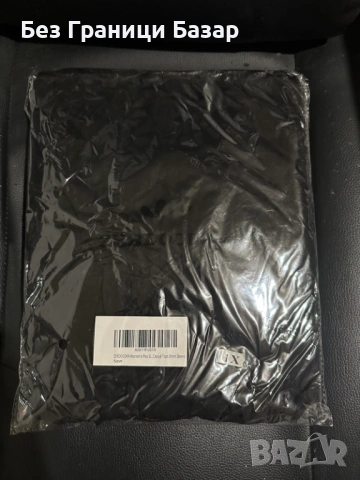 Нова Черна дамска блуза XL, свободна кройка, V-образно деколте, снимка 2 - Тениски - 53956350