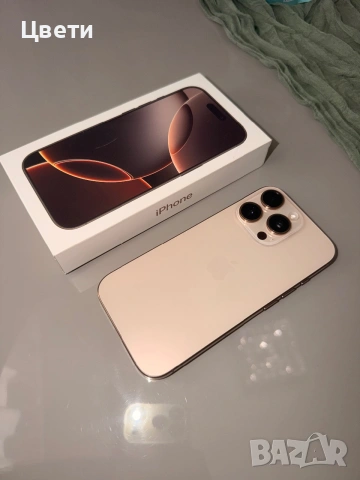 БЕЗУПРЕЧЕН IPhone 16 Pro 100% батерия!!! 512 GB Desert Titanium 