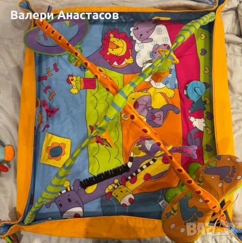 Бебешка активна гимнастика с музика + подарък играчки, карти, дрънкалки и гризалки