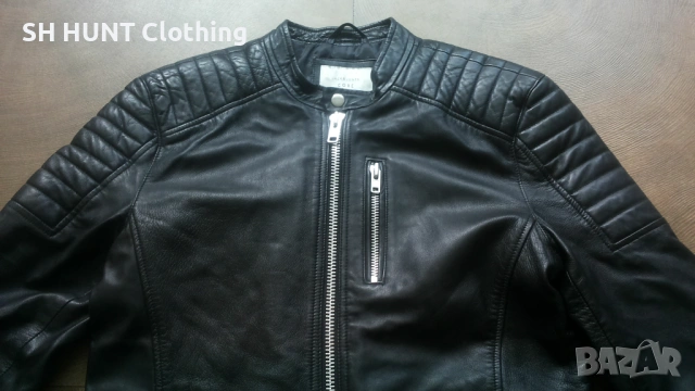Jack & Jones JCONIMU LEATHER Jacket Размер S мъжко яке агнешка естествена кожа 17-27, снимка 3 - Якета - 54804699