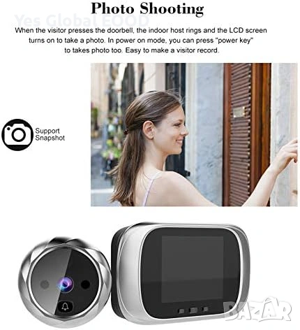 Цифров шпионка с камера 2.8" LCD и нощно виждане