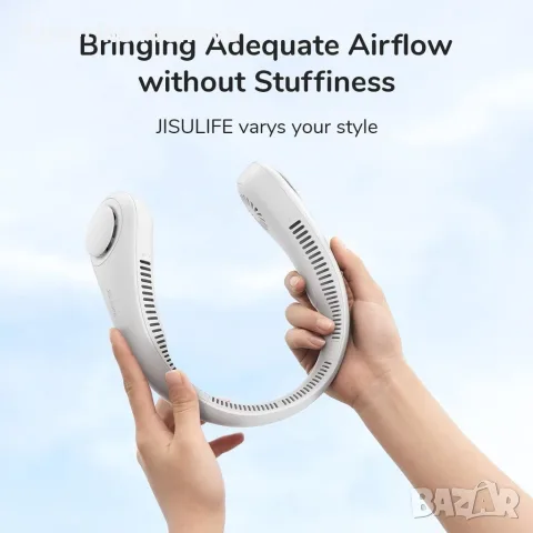 Преносим вентилатор за врата, вентилатор без лопатки Hands Free, 4000 mAh , снимка 6 - Други стоки за дома - 55551665