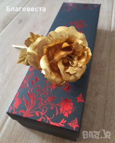 Вечна златна роза- 24K Gold , снимка 2 - Романтични подаръци - 55009283