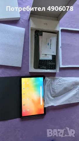 чисто нов таблед 10.1инча 12+24gb ram на 512 gb android 15