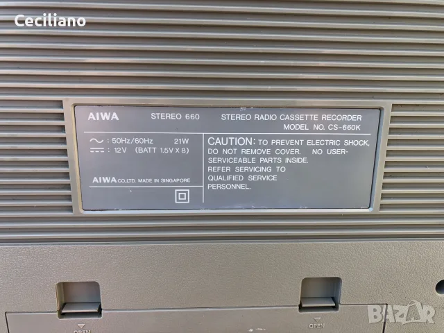 радиокасетофон AIWA CS 660K , снимка 11 - Радиокасетофони, транзистори - 55319296