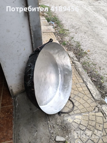 Медна калайдисана тава, снимка 3 - Съдове за готвене - 54576290