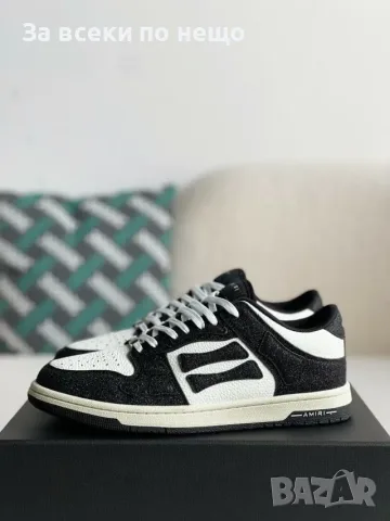 Amiri Skel Top Low Sneakers "Black/White" Мъжки Маратонки👟Дамски Маратонки Код ch20