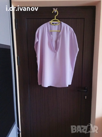 светло лилава шифонена блуза 