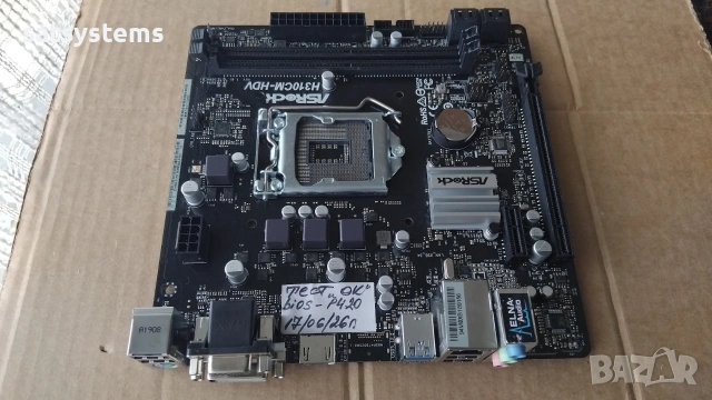 Дънна платка ASRock H310CM-HDV Socket LGA1151, снимка 2 - Дънни платки - 54962226