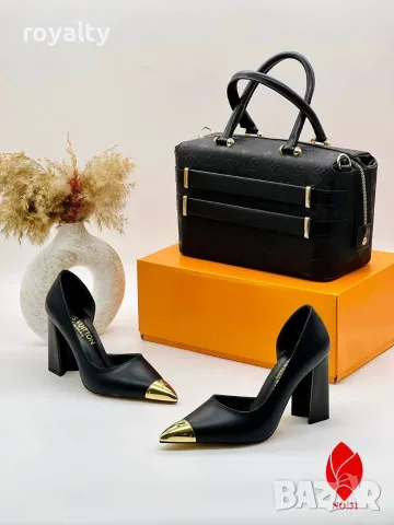 Louis Vuitton Нови Дамски Обувки на Ток Различни Цветове Луи Витон и Чанта, снимка 5 - Дамски елегантни обувки - 55339170