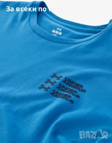 UNDER ARMOUR Triple Stack Logo Ss Deep Blue Мъжка Тениска👕Мъжка Блуза С Къс Ръкав Код P2816, снимка 4 - Тениски - 55319790