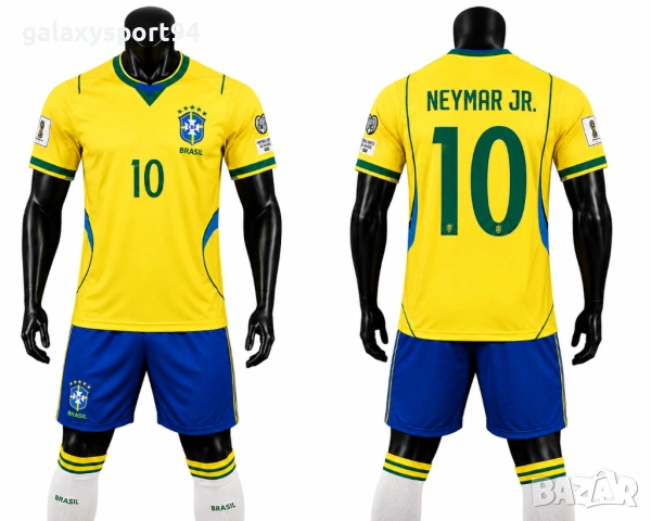 New Екип с Чорапи Жълт Neymar Бразилия Комплект Neymar Бразилия 2026