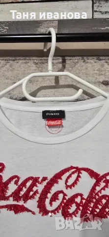 Pinko coca cola L-дамска тениска (А-185), снимка 6 - Тениски - 55686754