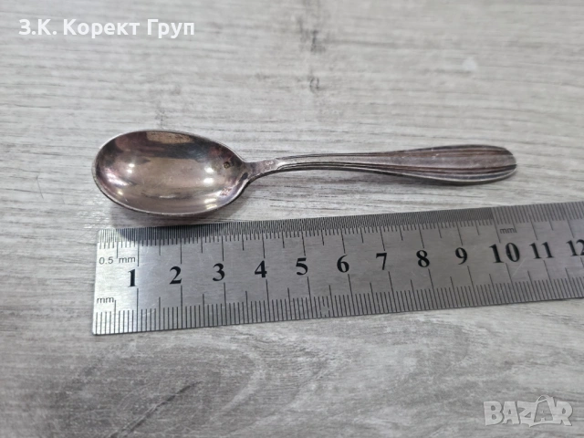 Стара сребърна лъжичка , снимка 3 - Колекции - 54353368