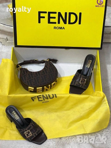 Fendi Нови Дамски Чехли Фенди Различни Цветове , снимка 3 - Чехли - 55128954