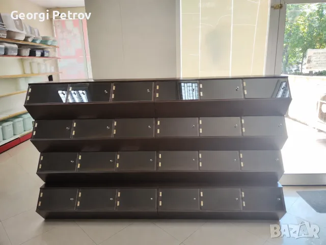 Цялостно обзавеждане за зоомагазин – модули за насипни храни, щанд и шкаф, снимка 3 - Секции и витрини - 55584934