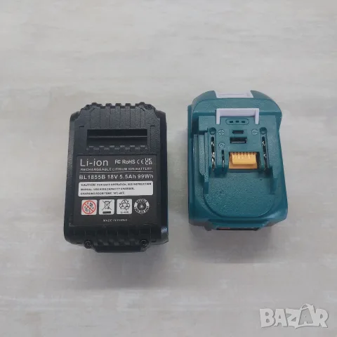Нови 2 бр. Батерии за Makita 18V Li-ion (5.5Ah) с USB и Type-C портове (Power Bank) – ТОП Модел, снимка 3 - Друга електроника - 55656879