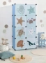 НОВИ! Детски шкаф гардероб 8 отделения 74x36x144 см, снимка 5