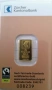Инвестиционно злато 24 карата от Швейцарска банка 2 гр, снимка 1