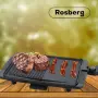Скара Rosberg, 1500W, бр. 1 36x26см. плоча с 2 зони на печене, Незалепващо покритие, Черен, 2 ГОДИНИ, снимка 4