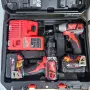 НОВ комплект Milwaukee M18 ударен гайковерт и винтоверт с 2 батерии 4Ah, зарядно и куфар, снимка 3