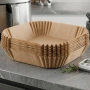 Незалепващи хартиени подложки за Air Fryer 20 x 20 x 4.5 cm  – 100 бр. - топлоустойчиви до 240°C, снимка 7