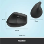 Logitech Lift Vertical лява ергономична мишка, безжична, тиха, снимка 4