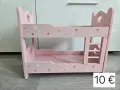 Дървено двуетажно легло за кукли, снимка 1