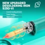 YIHUA 929D-VI 180W разпояваща станция - 2 в 1 вакуум помпа с вграден поялник с ключ и темп. контрол, снимка 6