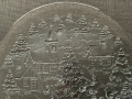 Голяма стъклена коледна чиния, Италия., снимка 3