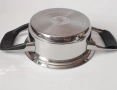 АМС швейцарски масивни тенджерки от стомана с двойно дъно- с термо капаци, снимка 12