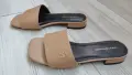 Нови бежови дамски кожени чехли TOMMY HILFIGER FLAT SANDAL EUR38, снимка 4