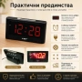 Дигитален настолен часовник с големи цифри за спалня офис дома на ток електронен светещ голям, снимка 3