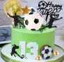 34 броя топер Happy birthday футболисти футболна топка купа балон топки за декорация на торта , снимка 3