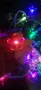 Многоцветни коледни LED лампички с цветя с щепсел  - Многоцветни, дължина - 5м ,28бр лампички., снимка 2