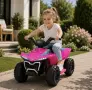 Детско акумулаторно ATV 6V 25W – Електрическо ATV с LED светлини за деца 1.5+ години, розово, снимка 2