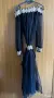 Черна шифонена рокля като ново, регулируеми размери S, M, L , снимка 1