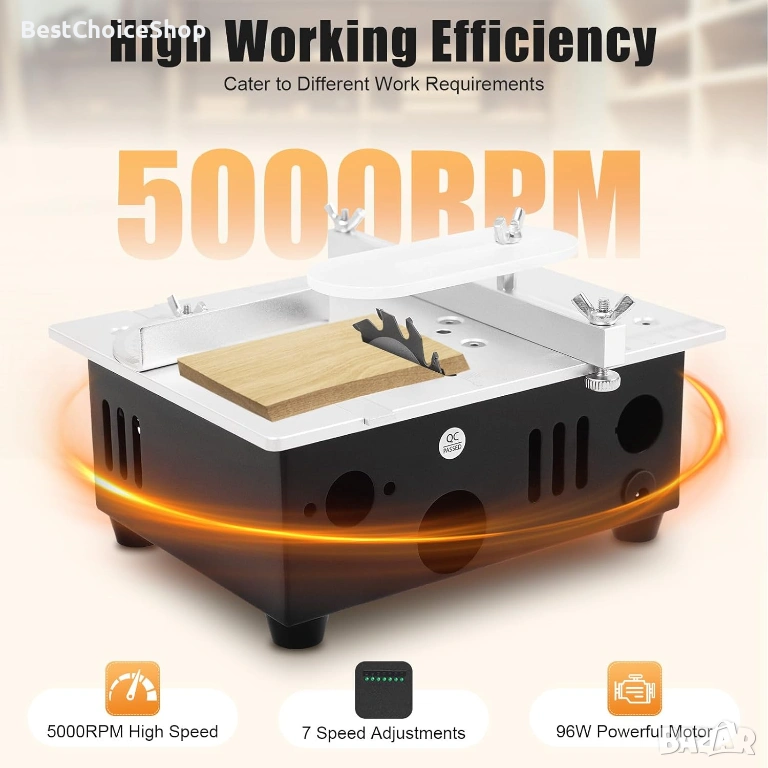 Мини настолен циркуляр / Mini Table Saw 96W – комплект, снимка 1