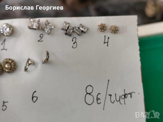 Сребърни обеци 925 10 чифта, снимка 3 - Обеци - 32205314