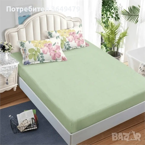 Спален комплект от 6 части с ластик , снимка 2 - Спално бельо - 54332012