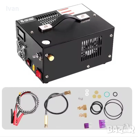 Компресор 300 бара 12/22v за бутилки, PCP пушки и др., снимка 2 - Други спортове - 55046694