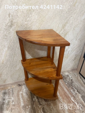 Дървени ъглови рафтове 2бр., снимка 9 - Етажерки - 54096686