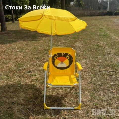 Детски сгъваем стол с чадър за плаж и градина, снимка 8 - Други - 54329052