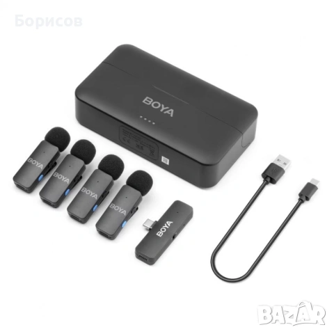 BOYA BY-V4U безжична микрофонна система с usb c, снимка 5 - Микрофони - 55068614